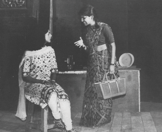 A scene from the play “Brides are not for burning” 1981