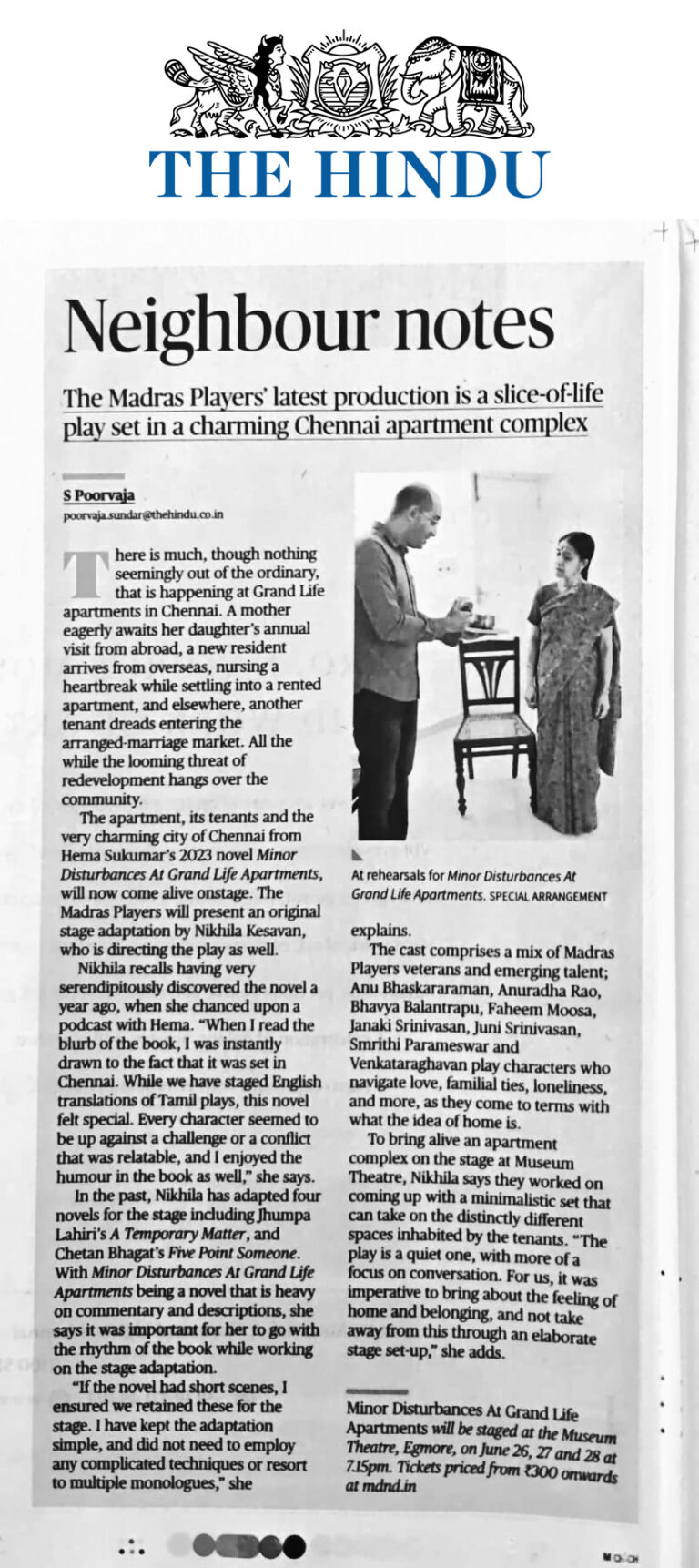 The Hindu-Minor-Disturbances-At-Grand-Life-Appartment